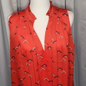 ANN TAYLOR oversized pleated swing blouse